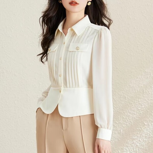 Autumn New Design Chiffon Shirt