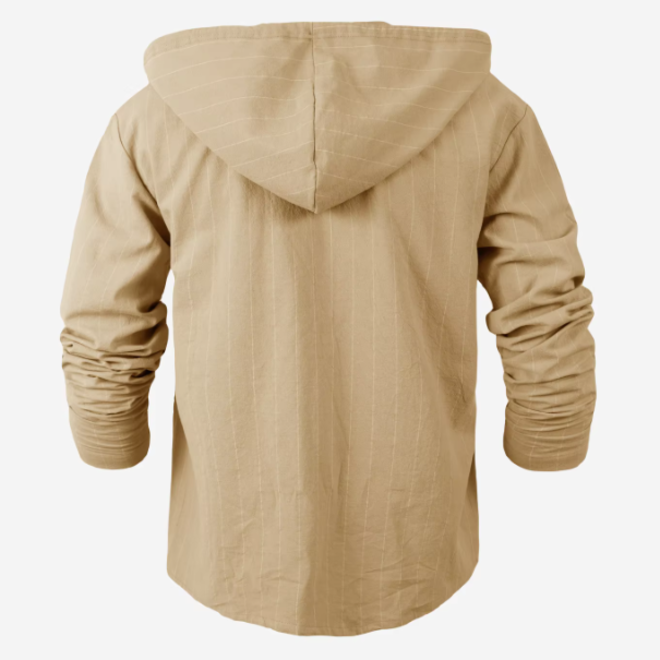 Mens Long Sleeved Autumn Casual Linen Shirt for Men