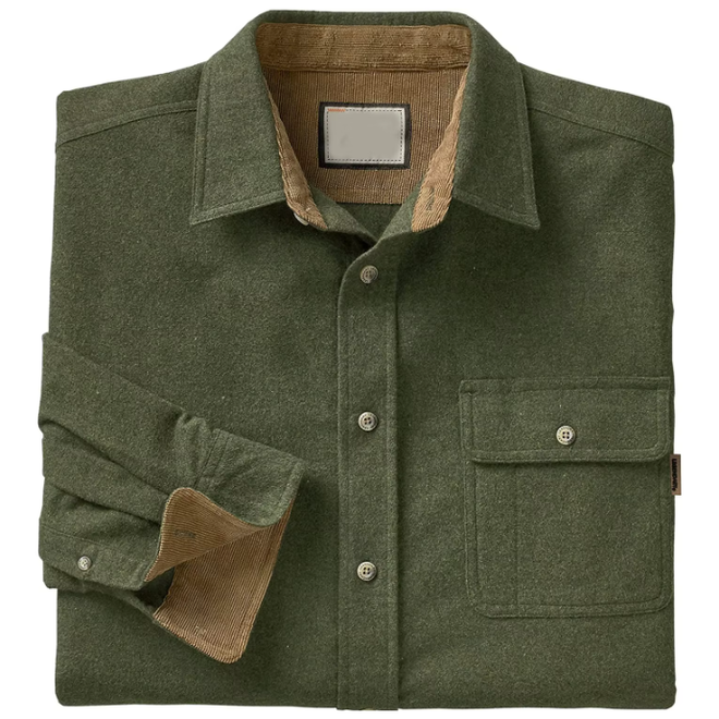 Wholesale 2 Pcs of High Quality Long Sleeve Plaid Autumn Casual Flannel Men Shirts