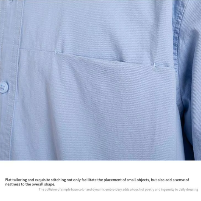 Mens Long Sleeve Solid Color Cotton Shirt