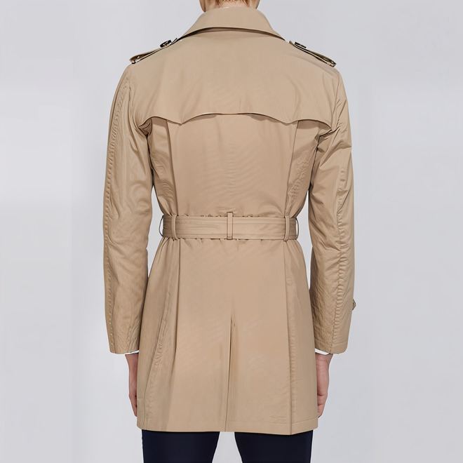 Mens Thickened Long Double Breasted Trench Coat