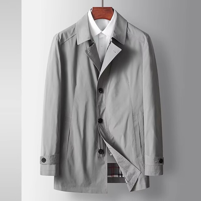 Wholesale 2 Pcs of Autumn New Business Mens Slim Fit Trench Coat