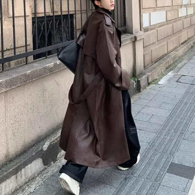 Loose Long Autumn Mens Trench Coat