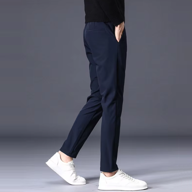 Stretchy Mens Formal Casual Elastic Waist Dress Pants