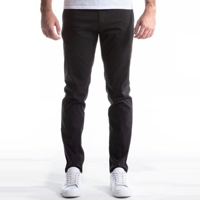 Autumn Mens Casual High Elastic Business Office Straight Ankle Length Trousers
