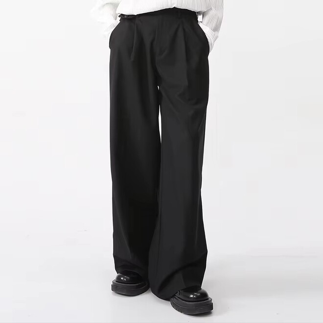 Mens Baggy Plus Size Breathable Suit Pants