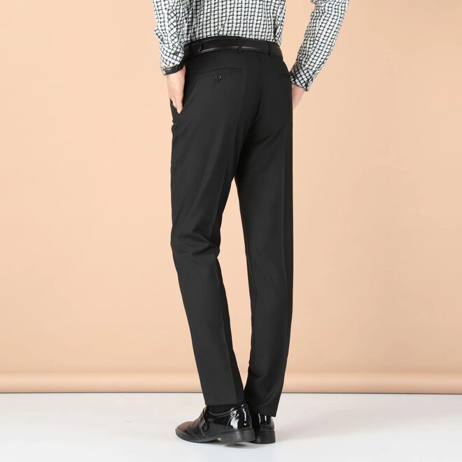 Mens Autumn Suit Pants with Loose Design for Middle Aged