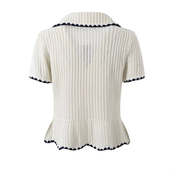 Fall New Short Sleeved Knit Sweater