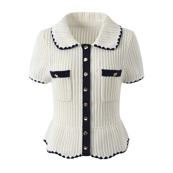 Fall New Short Sleeved Knit Sweater